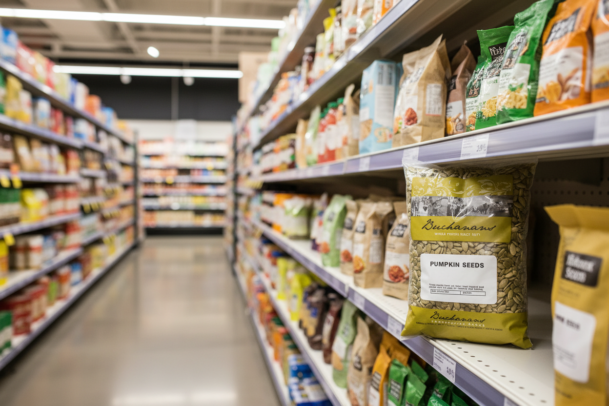 6 x Buchanans Pumpkin Seeds 1Kg