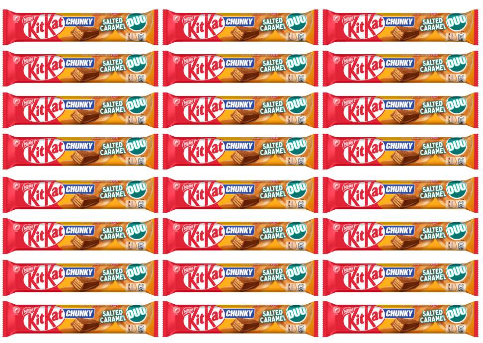24 x Kitkat Chunky Duo Milk Salted Caramel Bar- 64GM