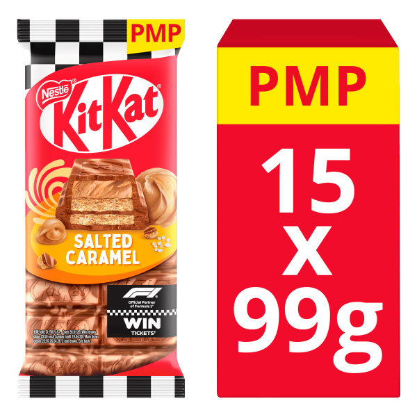 15 X Kitkat Salted Caramel Block - 99Gm