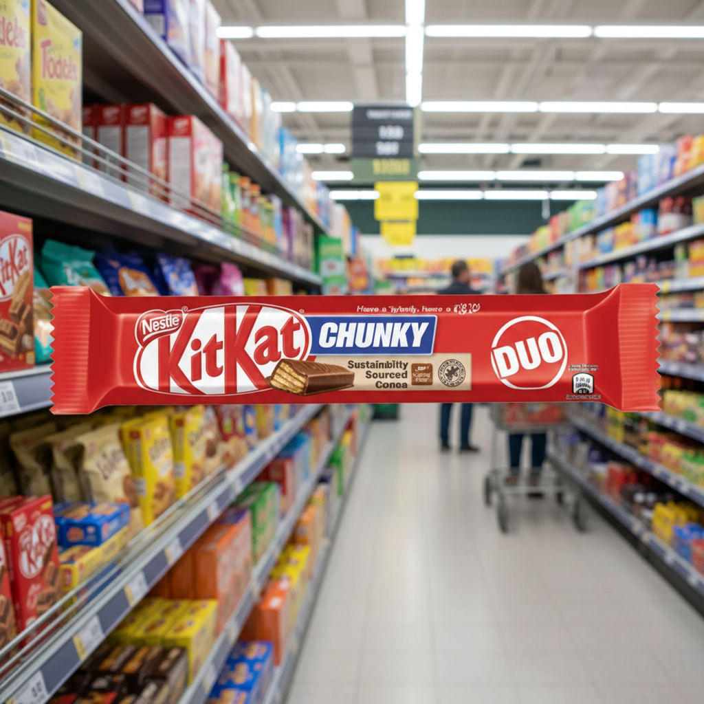 24 x Nestle Kitkat Chunky Duo Milk Chocolate Bars  64Gm