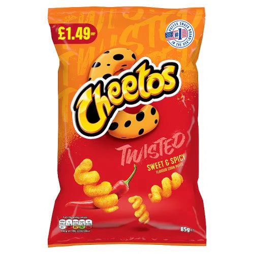 12 x Cheetos Twisted Sweet & Spicy - 85GM