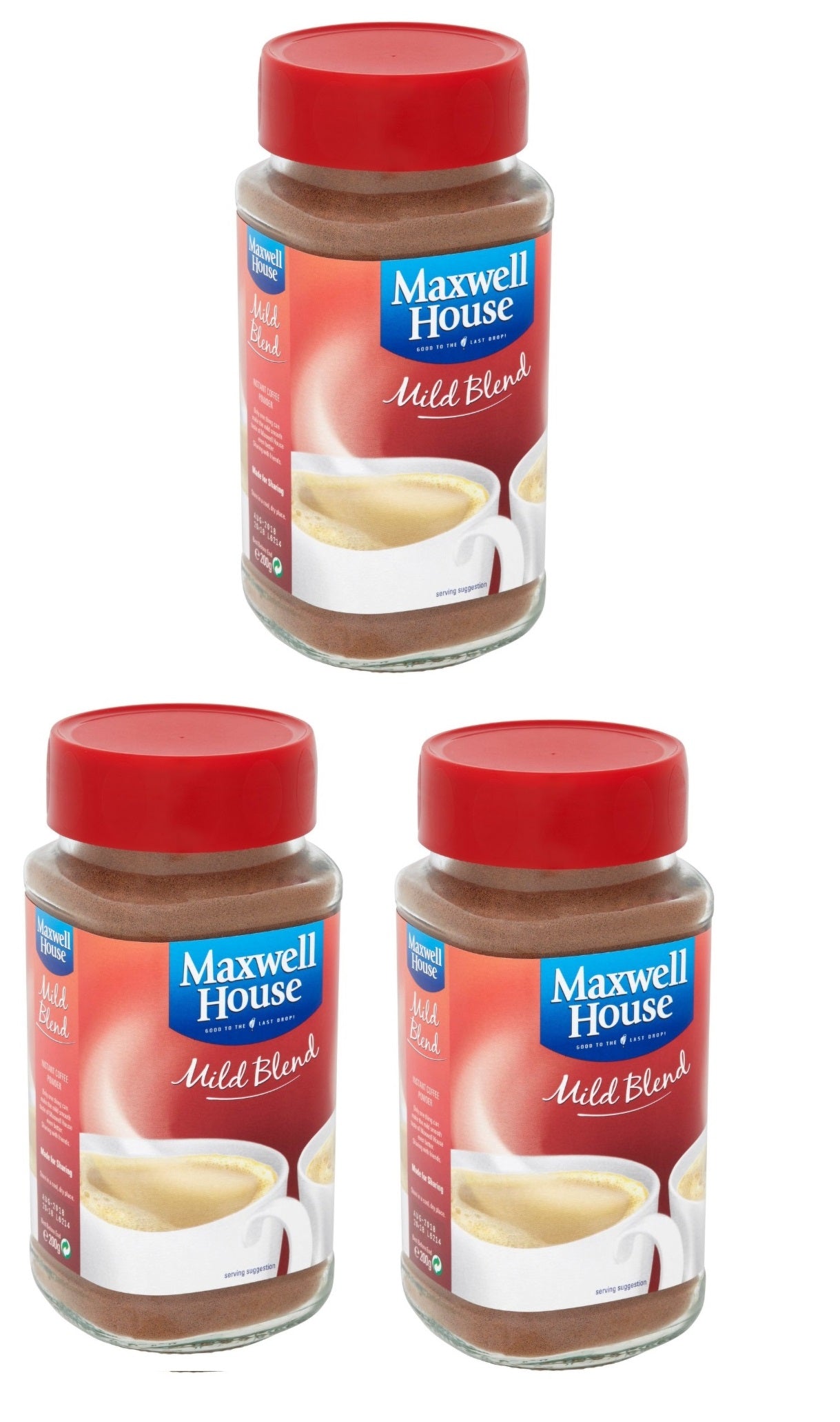 3 x Maxwell House Coffee Powder Mild - 100Gm