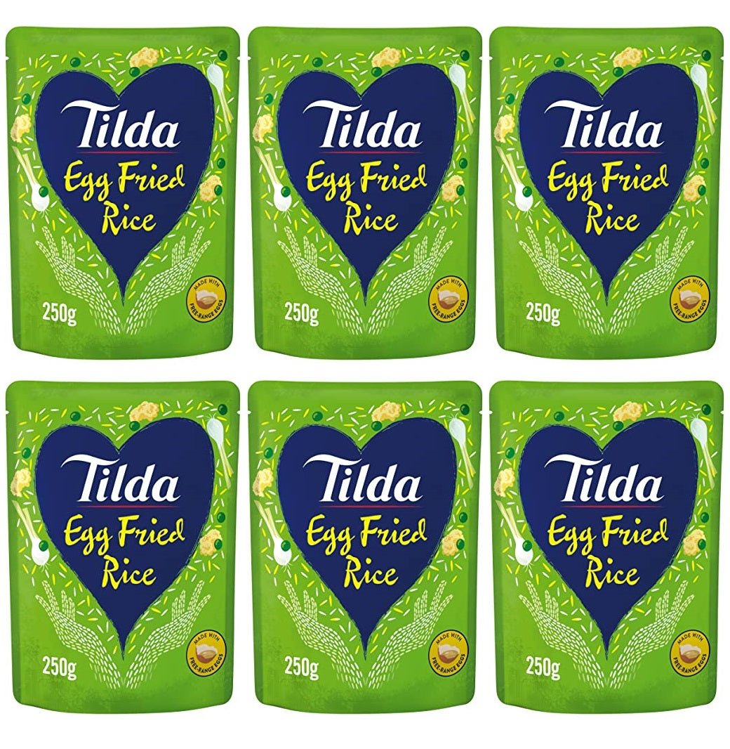 6 x Tilda Microwave Egg Fried Rice 250G