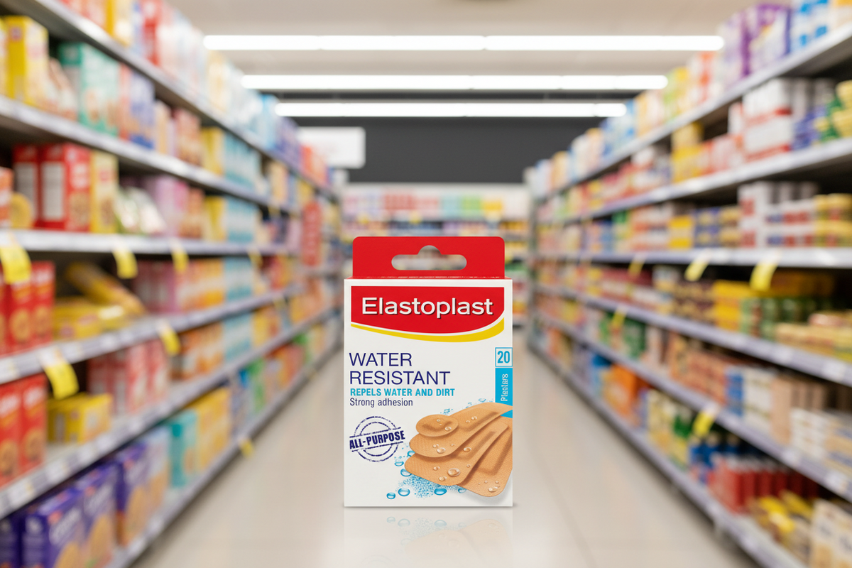 10 X Elastoplast Water Resistant Plasters - 20 Pack