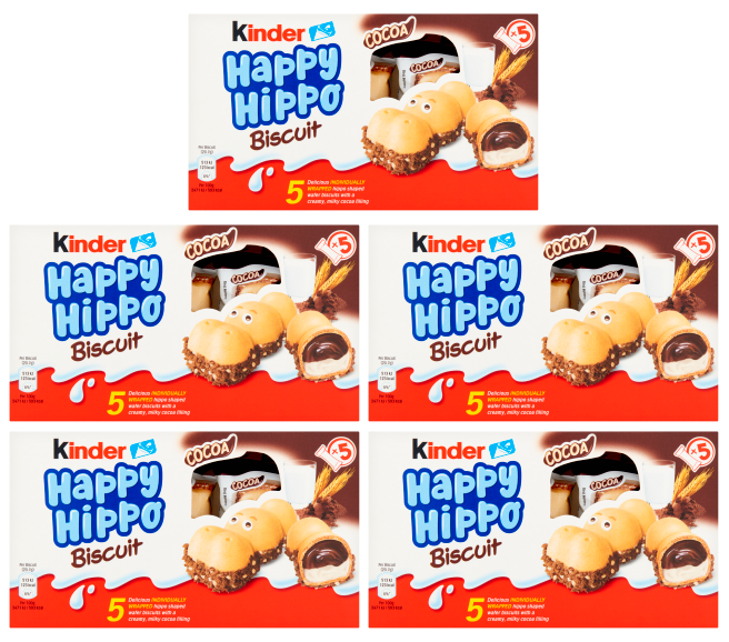 5 x Kinder Happy Hippo Cocoa 104g