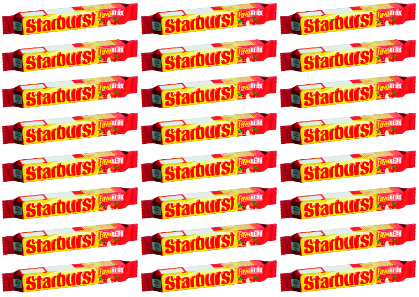 24 x Starburst Fave Reds (Sb) 45Gm