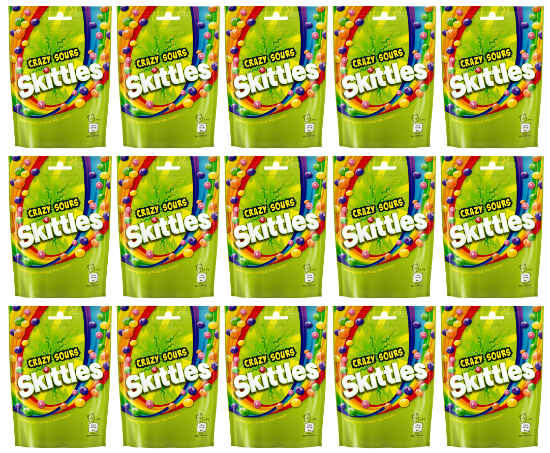 15 X Skittles Sours Pouch 136g