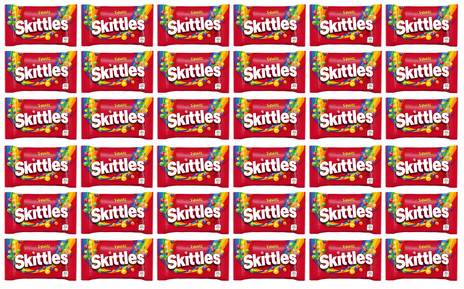 36 x Skittles Fruit Bags 45Gm