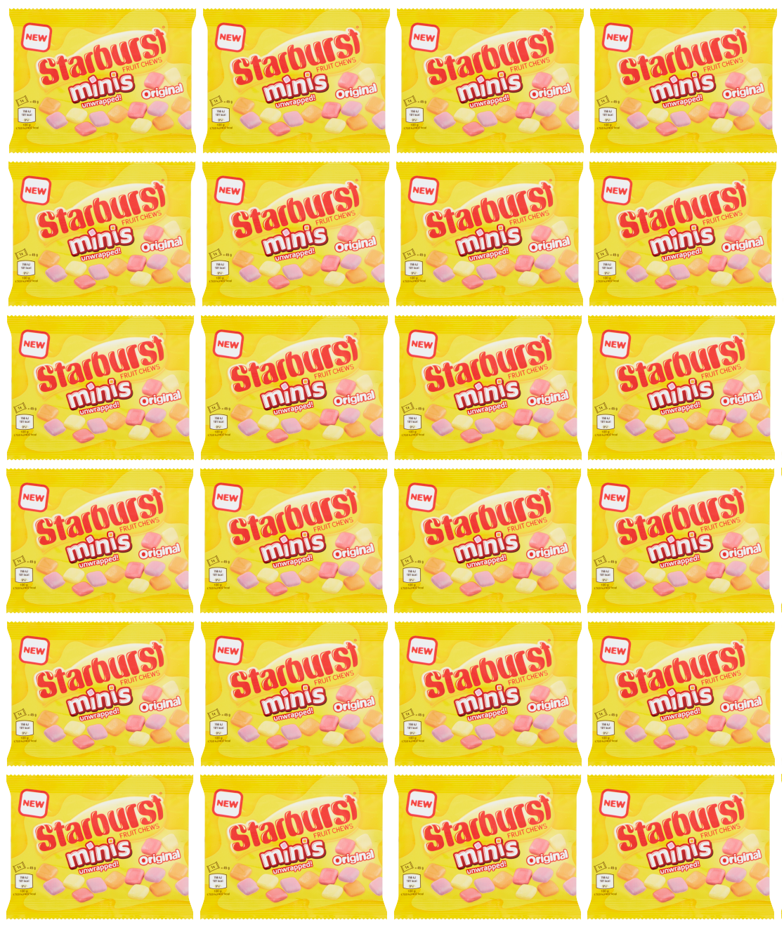 24 x Starburst Minis Bag 45Gm