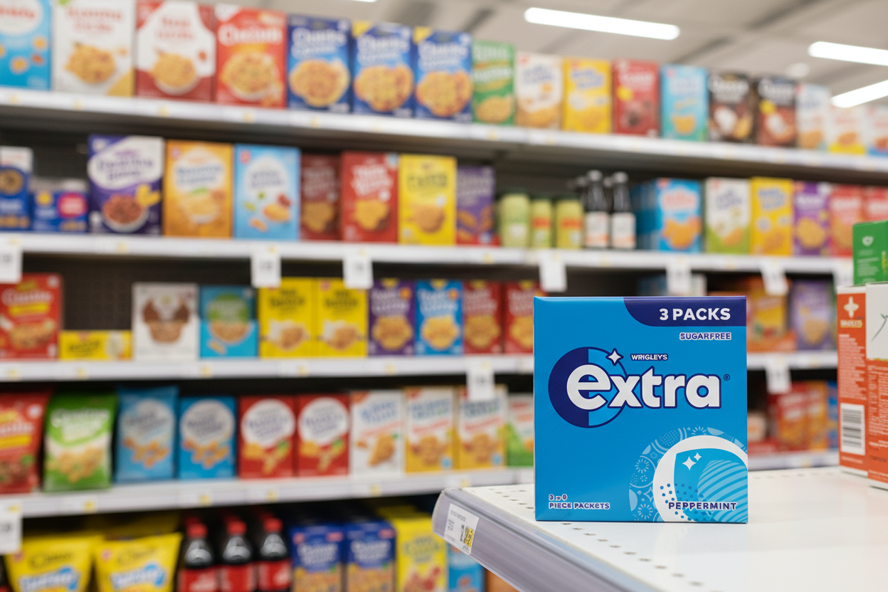 20 x Extra Sugar Free Peppermint Gum 3Pk