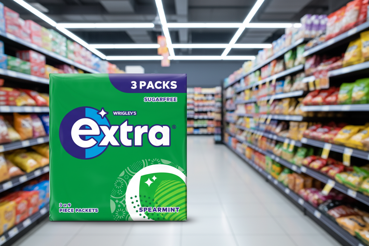 20 x Extra Sugar Free Spearmint Gum 3Pk 3Pk