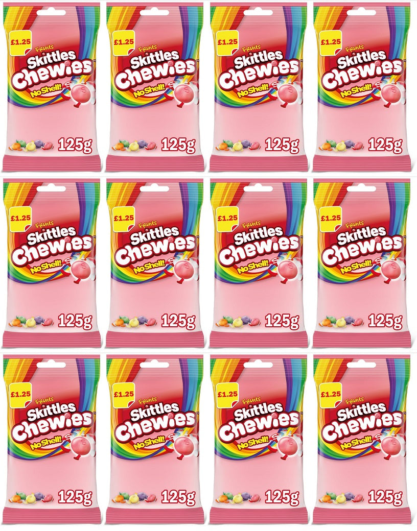 12 x Skittles fruit Chewies Treat Bag - 125GM