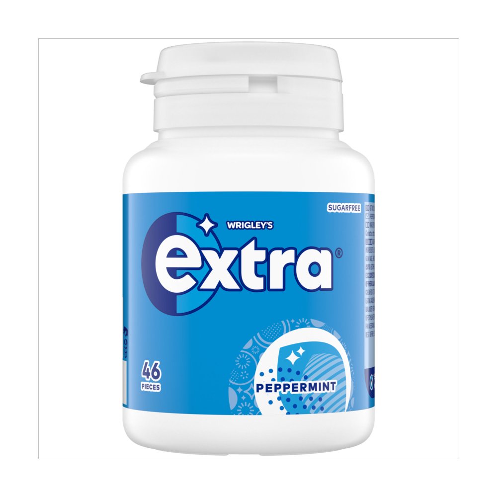 6 x Extra Peppermint Chewing Gum Bottle - 46PCE