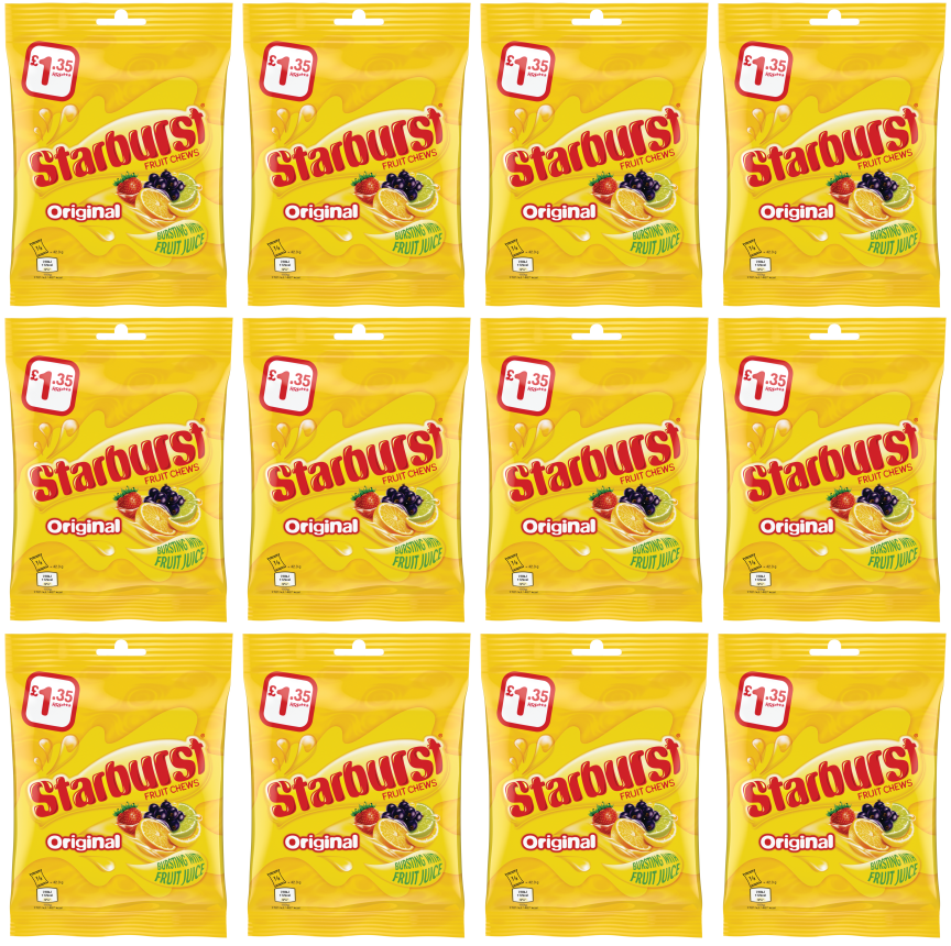 12 x Starburst Original Fruits - 127GM