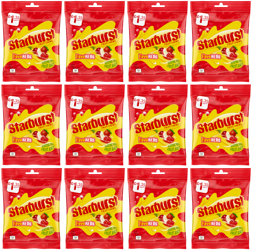 12 x Starburst Fave Reds - 127GM