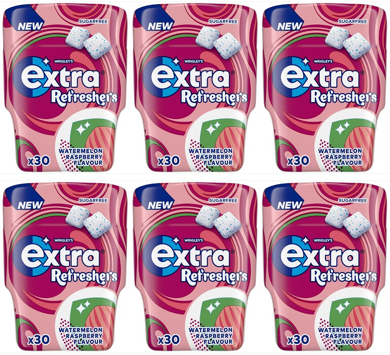 6 x Wrigleys Extra Refreshers Watermelon & Raspberry 67.2G