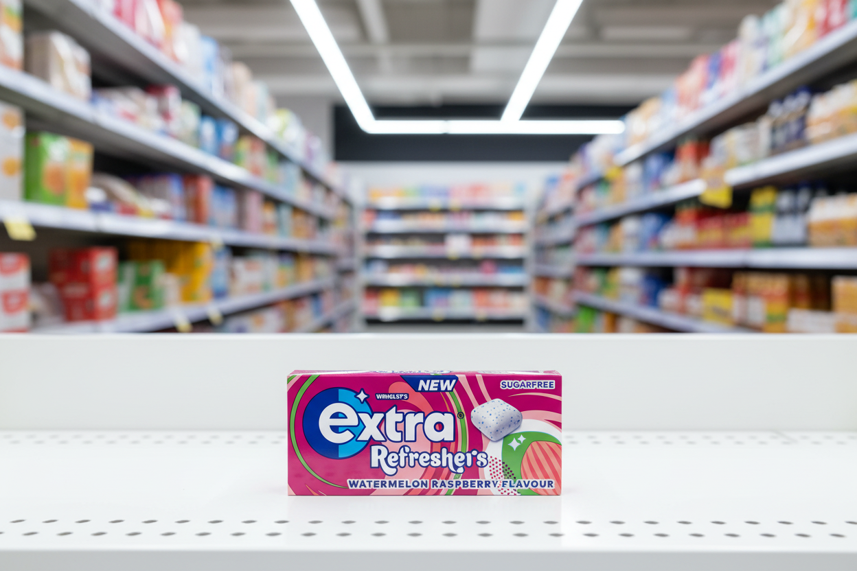 16 x Extra Refreshers Watermelon Raspberry Gum Handy Box 7pcs     - 7 PIECE