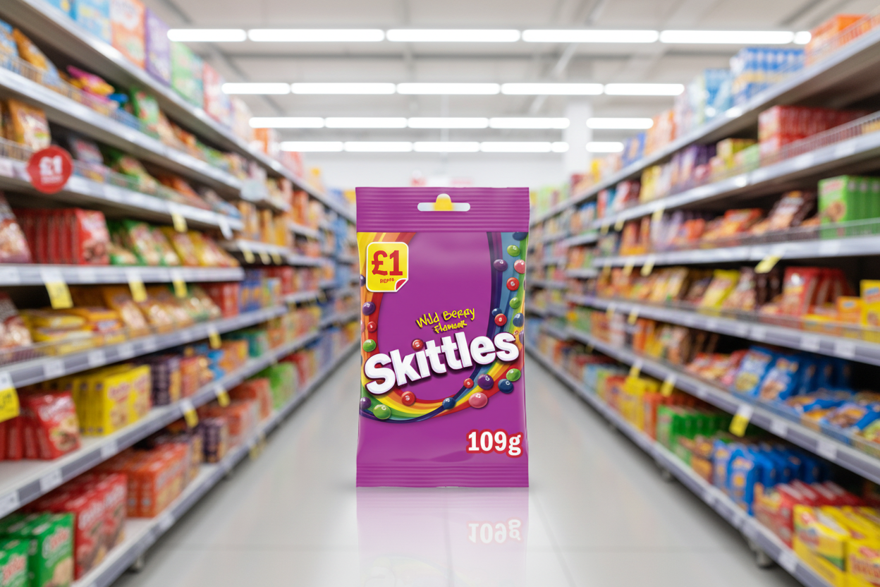 14 x Skittles Wild Berry Flavoured Treat Bag - 109GM