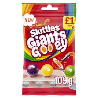 14 x Skittles Giants Gooey Treat Bag - 109GM