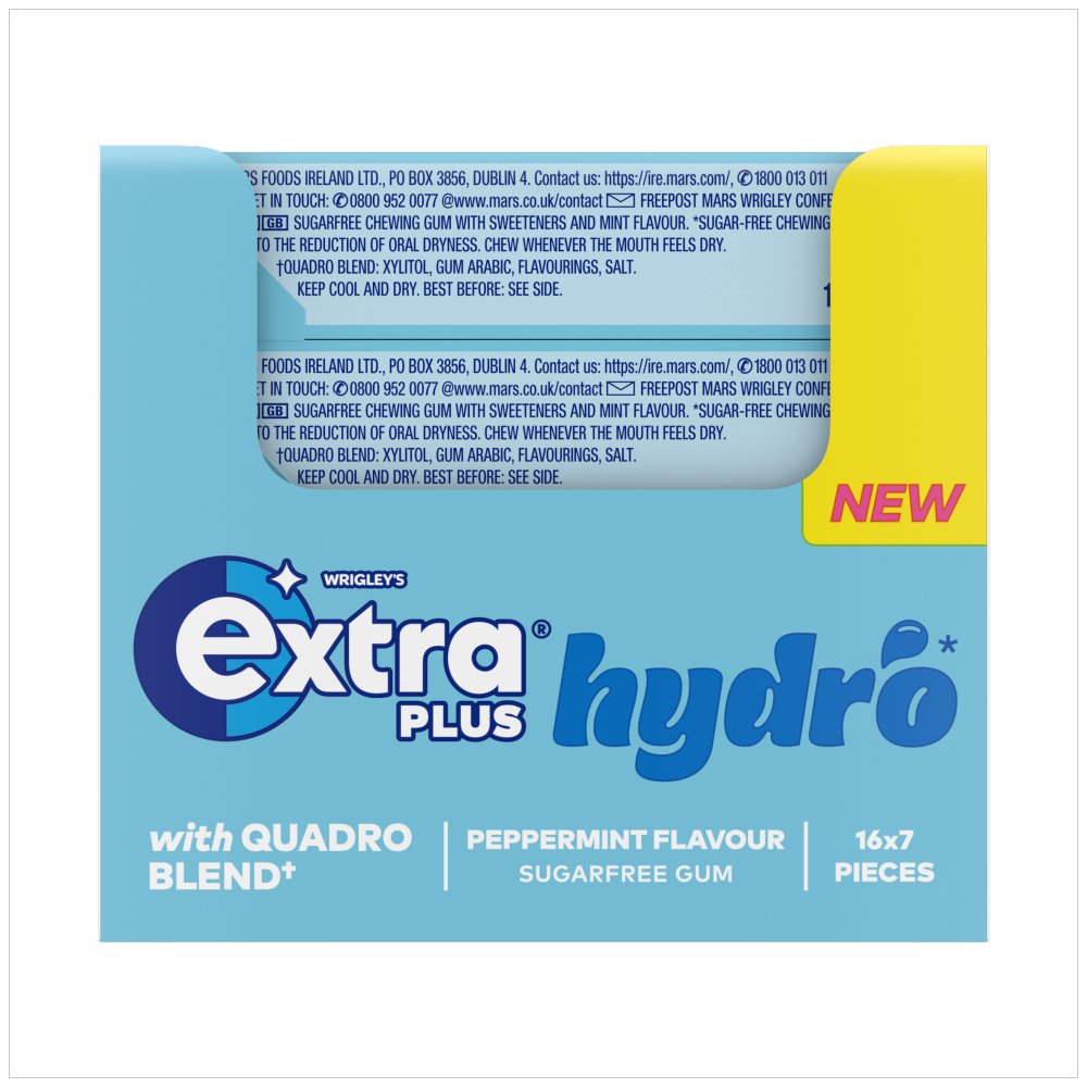 16 X Extra Plus Hydro Peppermint Chewing Gum - 7 Piece