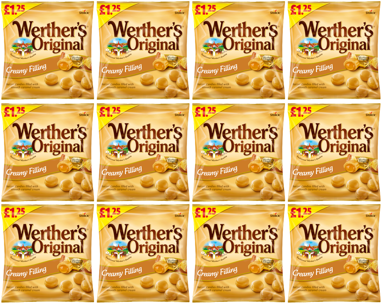 12 x Werthers Creamy Filling Bag - 110Gm