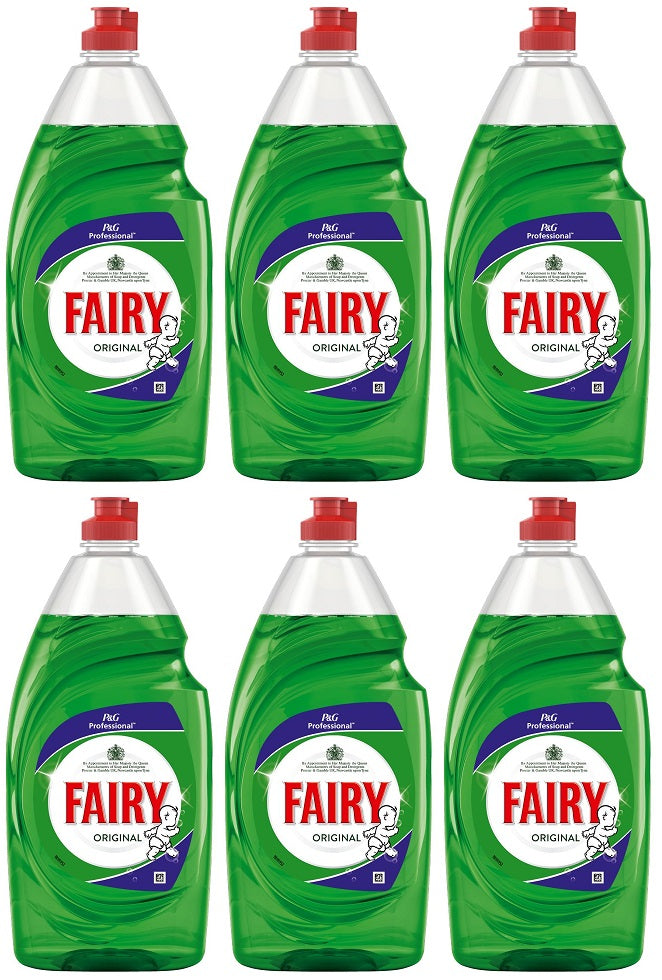 6 x Fairy Professional Concentrated Washing Up Liquid Original 900L