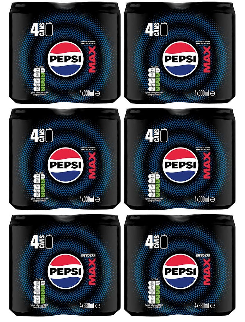 6 x Pepsi Max Can 4 X 330Ml