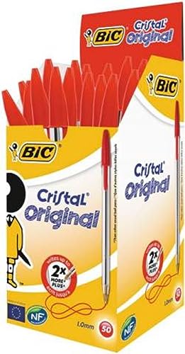 50 x Bic Cristal Original Pen Red