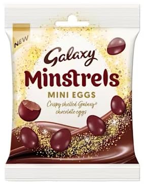 22 X Galaxy Chocolate Minstrels Easter Mini Egg Bag - 80Gm