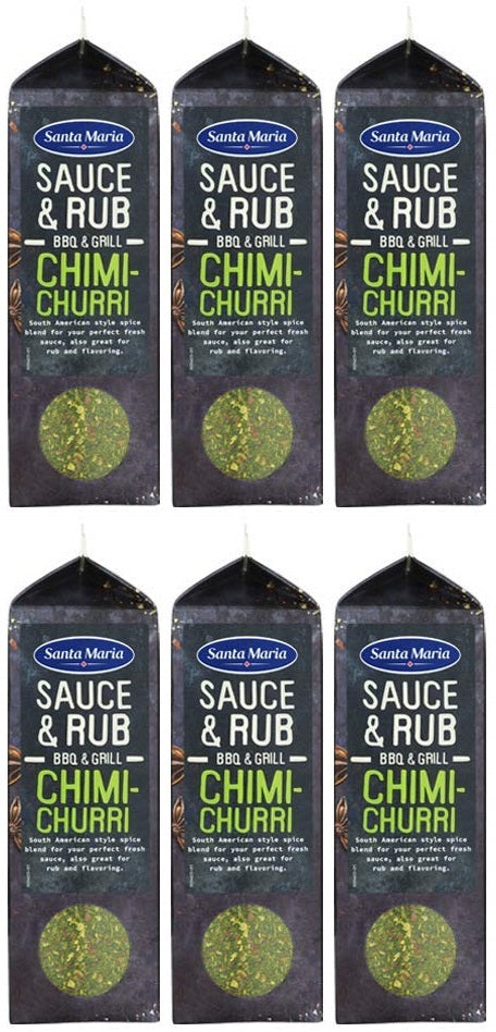 6 x Santa Maria Sauce & Rub Bbq & Grill Chimichurri 350G