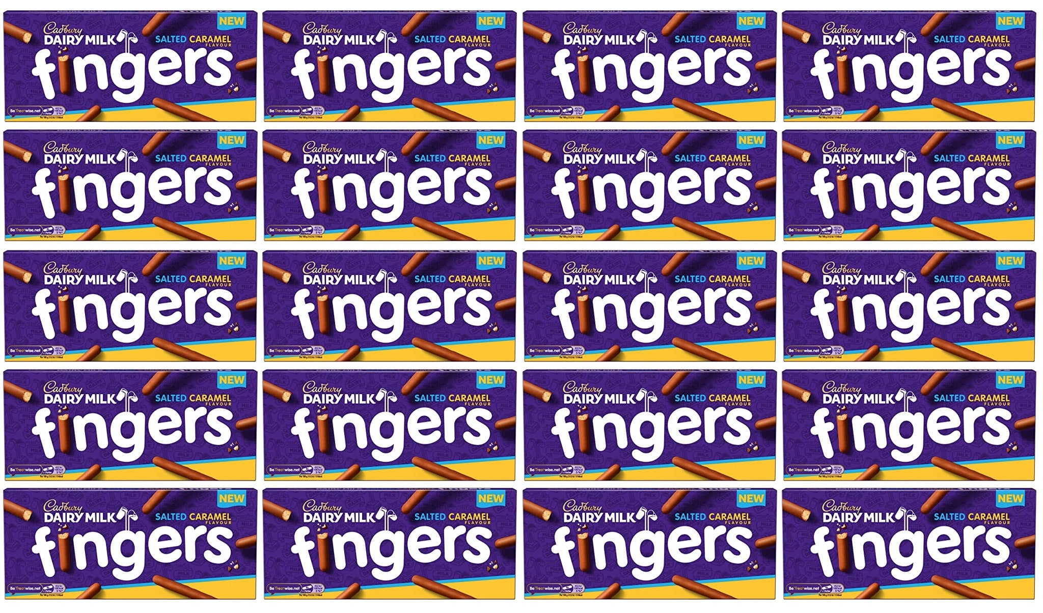 20 x Cadbury Dairy Milk Fingers Salted Caramel Flavour 114G