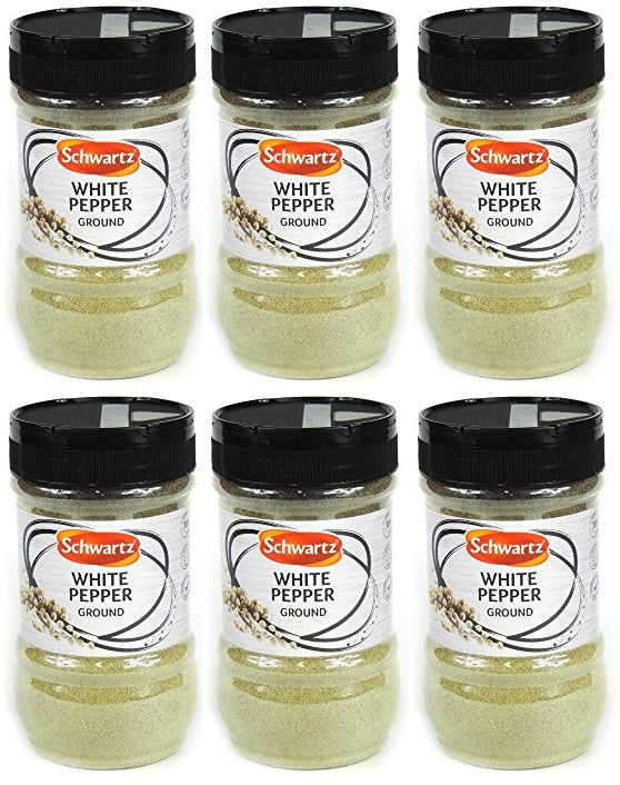 6 x Schwartz Ground White Pepper 425G