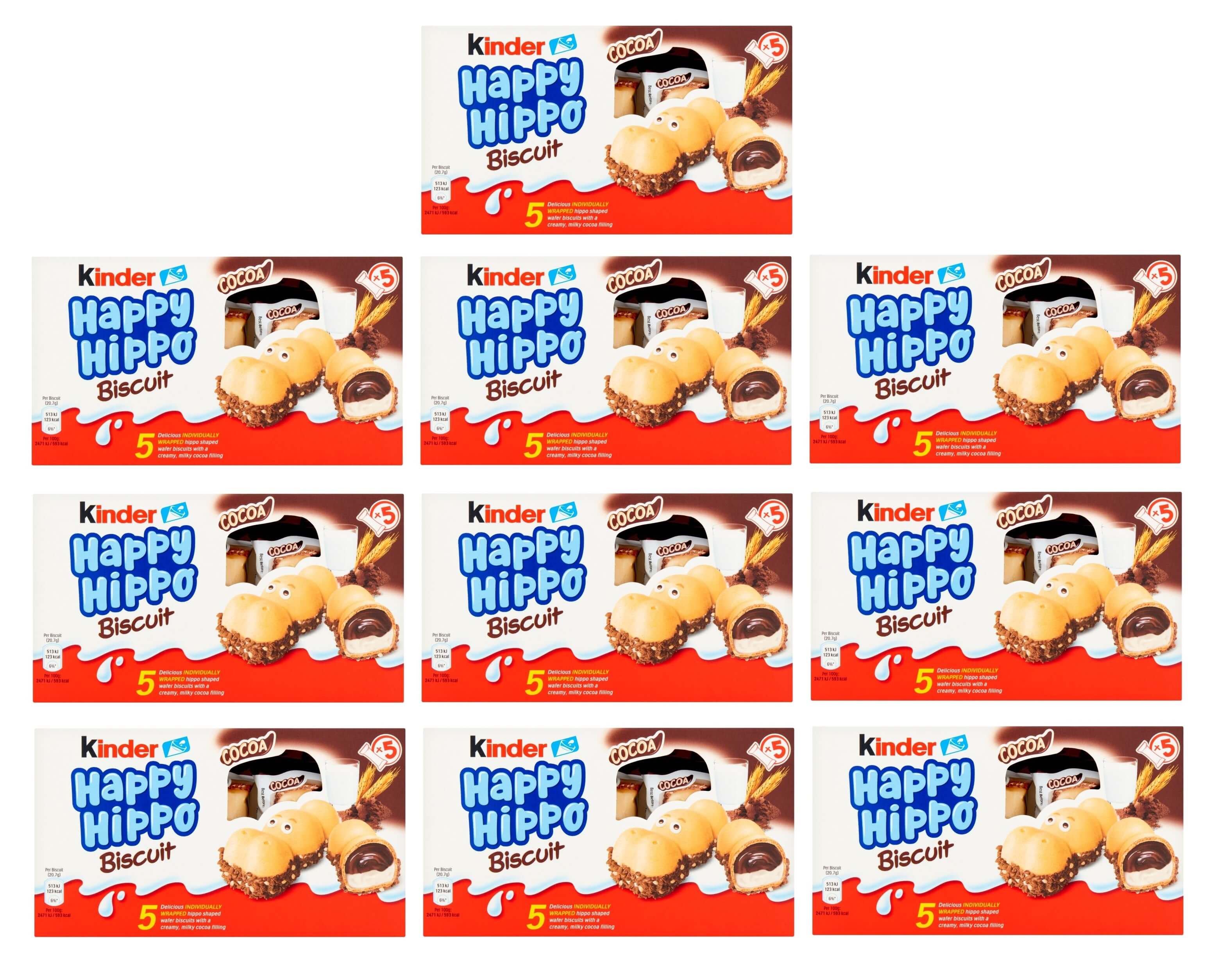 10 x Kinder Happy Hippo Cocoa 104g