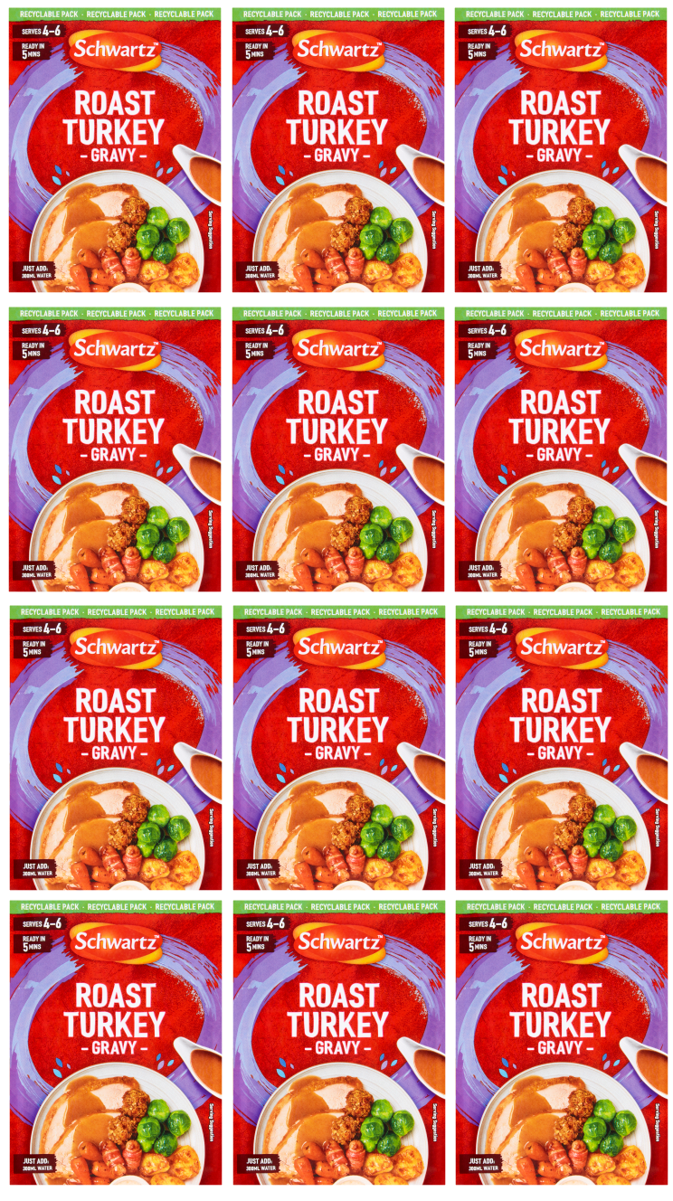 12 X Schwartz Roast Turkey Gravy Sachet SACHET