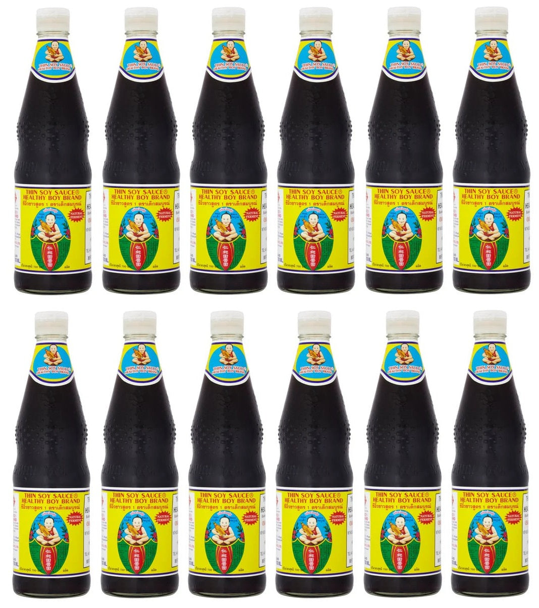 12 x Healthy Boy Brand Thin Soy Sauce 700Ml