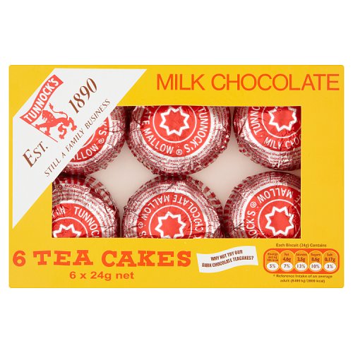 12 x Tunnock's Milk Chocolate Tea Cakes 6 X 24G