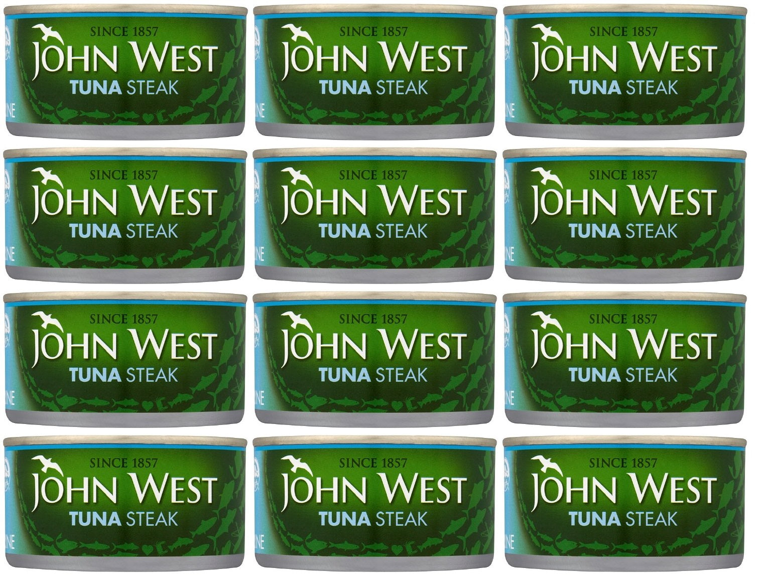 12 x John West Tuna Steak In Brine 160G