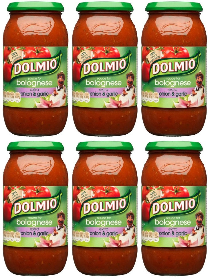 6 x Dolmio Bolognese Onion And Garlic Pasta Sauce 500G