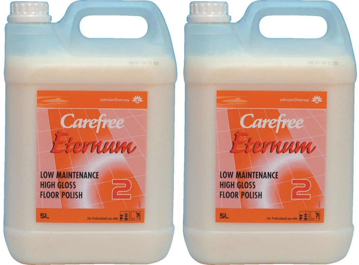 2 x Carefree Eternum Low Maintenance High Gloss Floor Polish 5L