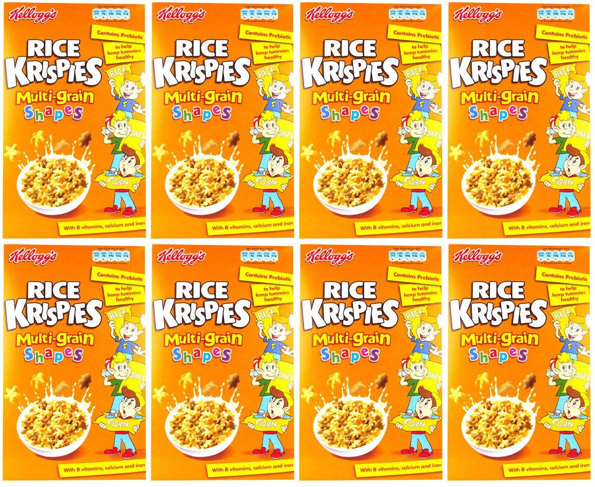 8 x Kellogg's Rice Krispies Multigrain Shapes 350G