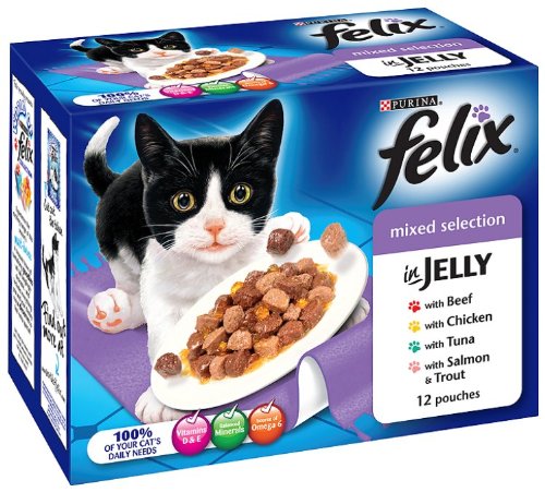 4 x Felix Mixed Selection In Jelly Wet Cat Food 12 X 100G