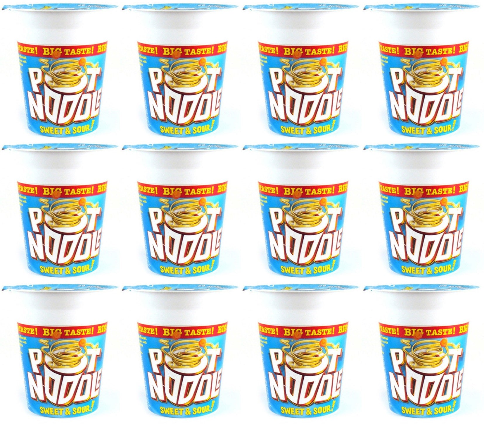 12 x Pot Noodle  Instant Snack Sweet & Sour 90 G Pack Of 12