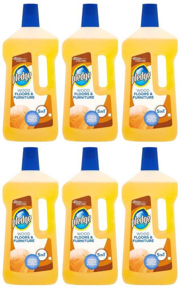 6 x Pledge Expert Care Wood Floor Cleaner 750 Ml