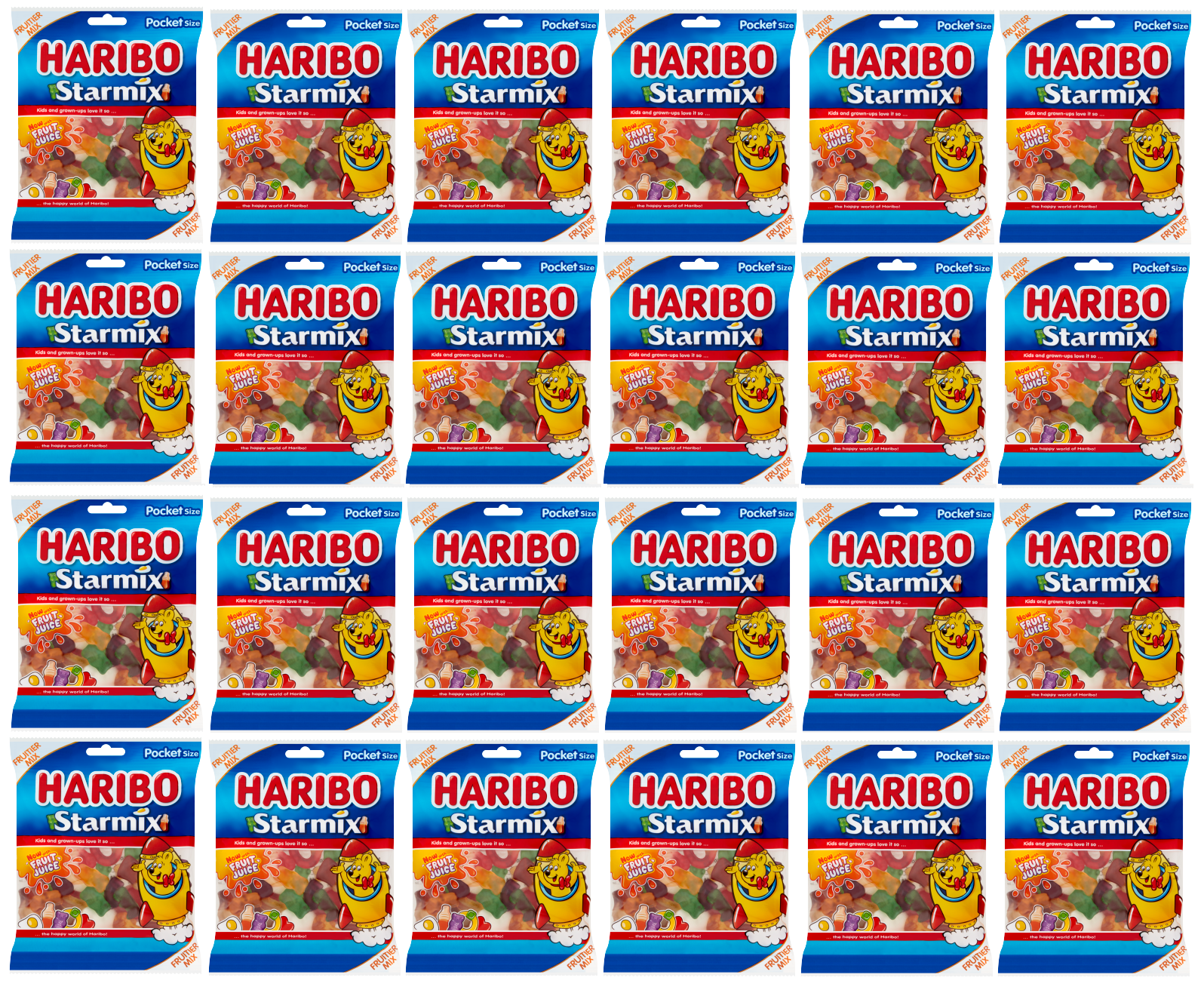 24 x Haribo Star Mix Vending Bag 90Gm