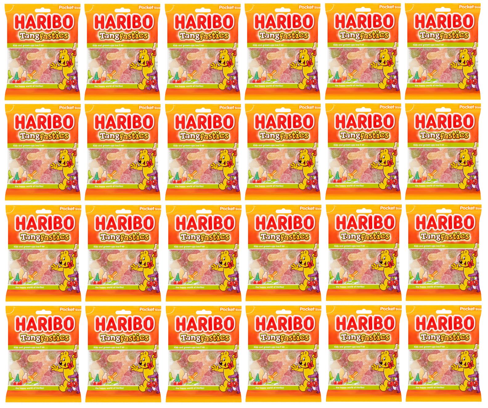 24 x Haribo Tangfastics Vending Bag 90Gm