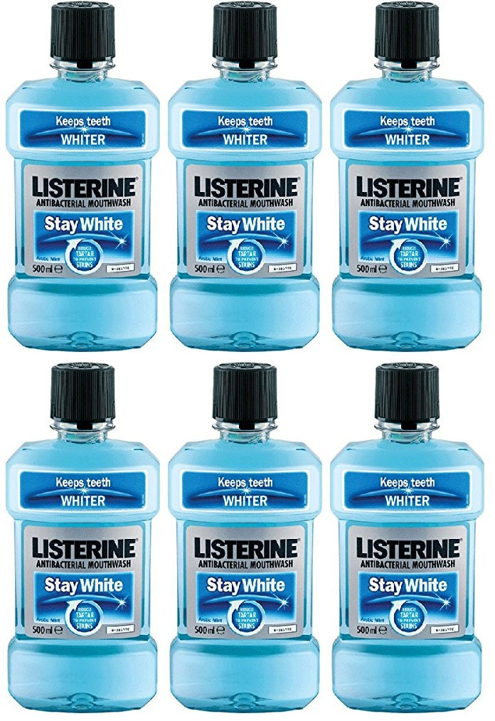 6 x Listerine Total Care Stay White 500Ml