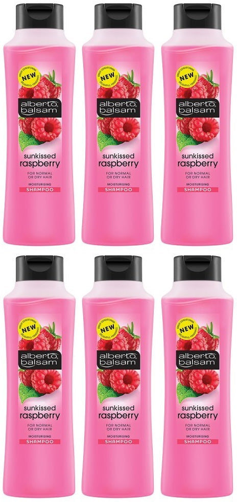 6 x Alberto Balsam Sunkissed Raspberry Shampoo 350Ml