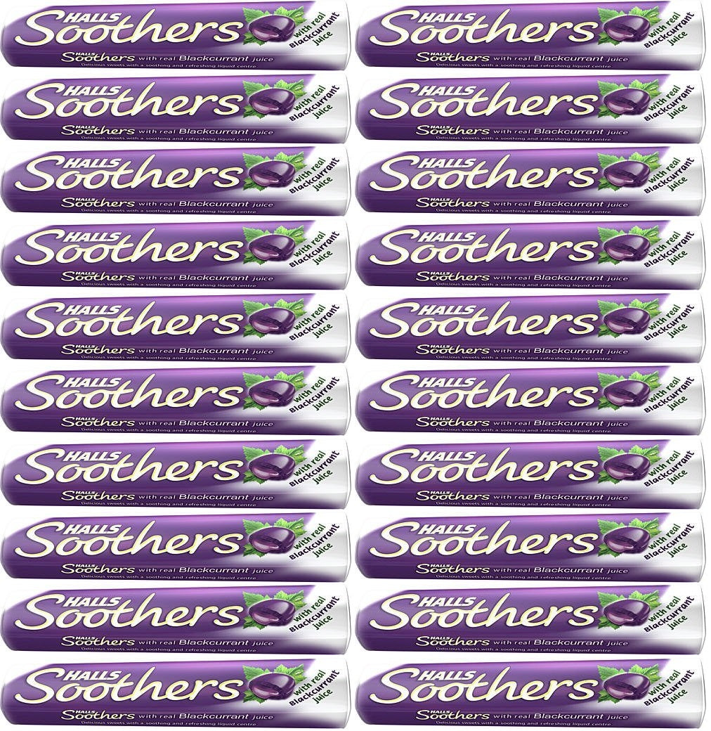 20 x Halls Soothers Blackcurrant Flavour 45G