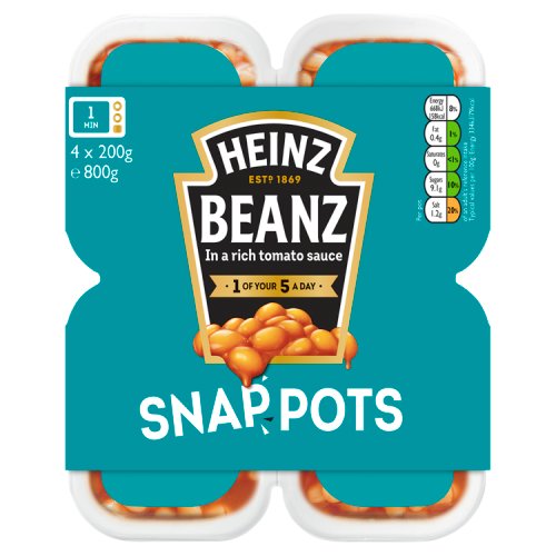 6 x Heinz Baked Beanz Snap Pots 4 X 200G