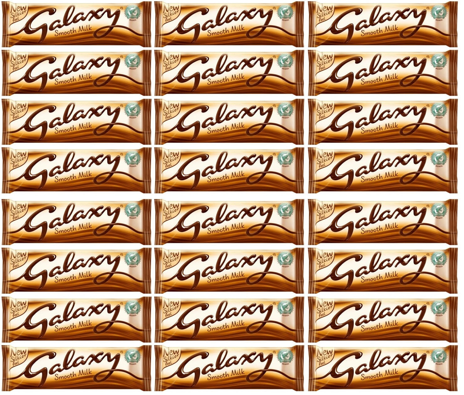 24 x Galaxy Smooth Milk Chocolate Snack Bar Vegetarian 42G